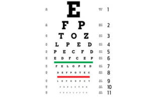 Visual acuity test