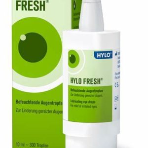 Flacon de larmes artificielles Hylo Fresh pour soulager la sécheresse oculaire avec une formule hydratante rafraîchissante pour un confort oculaire immédiat.